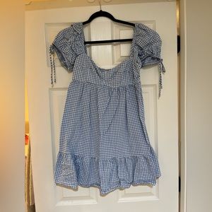 Olivaceous Gingham Mini Dress